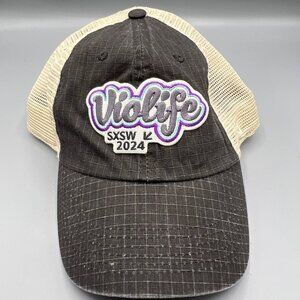 Violife Trucker Hat Men Black Beige J.America‎ Snap Back Cap
